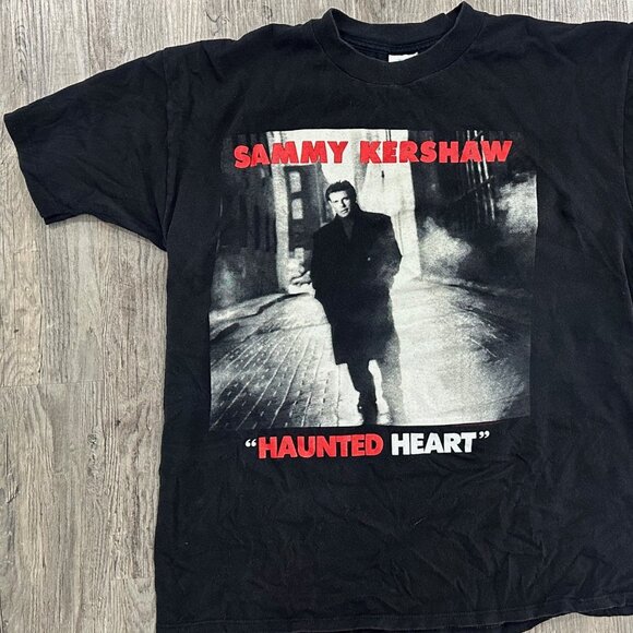 Vintage Sammy Kershaw Haunted Heart 1993 Tour Country Music Shirt Size L Single - Picture 2 of 9